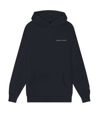 Lyle & Scott Hoodie Script - Donker navy blauw