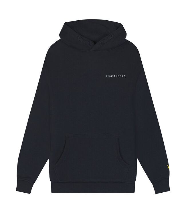 Lyle & Scott Hoodie Script - Donker navy blauw