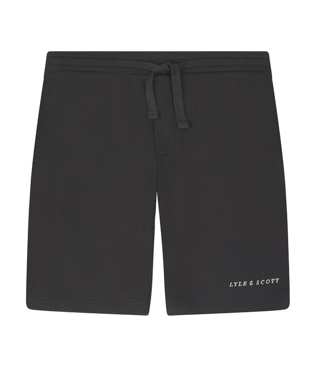 Lyle & Scott Sweat short Script - Gun metal grijs