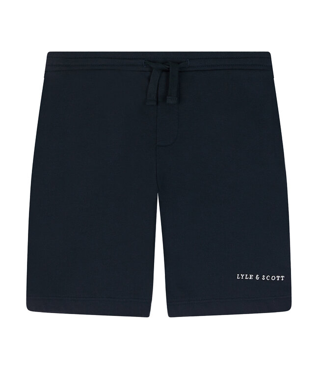 Lyle & Scott Sweat short Script - Donker navy blauw