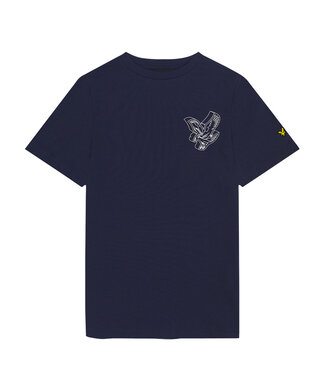 Lyle & Scott T-shirt 3D Graphic - Navy blauw