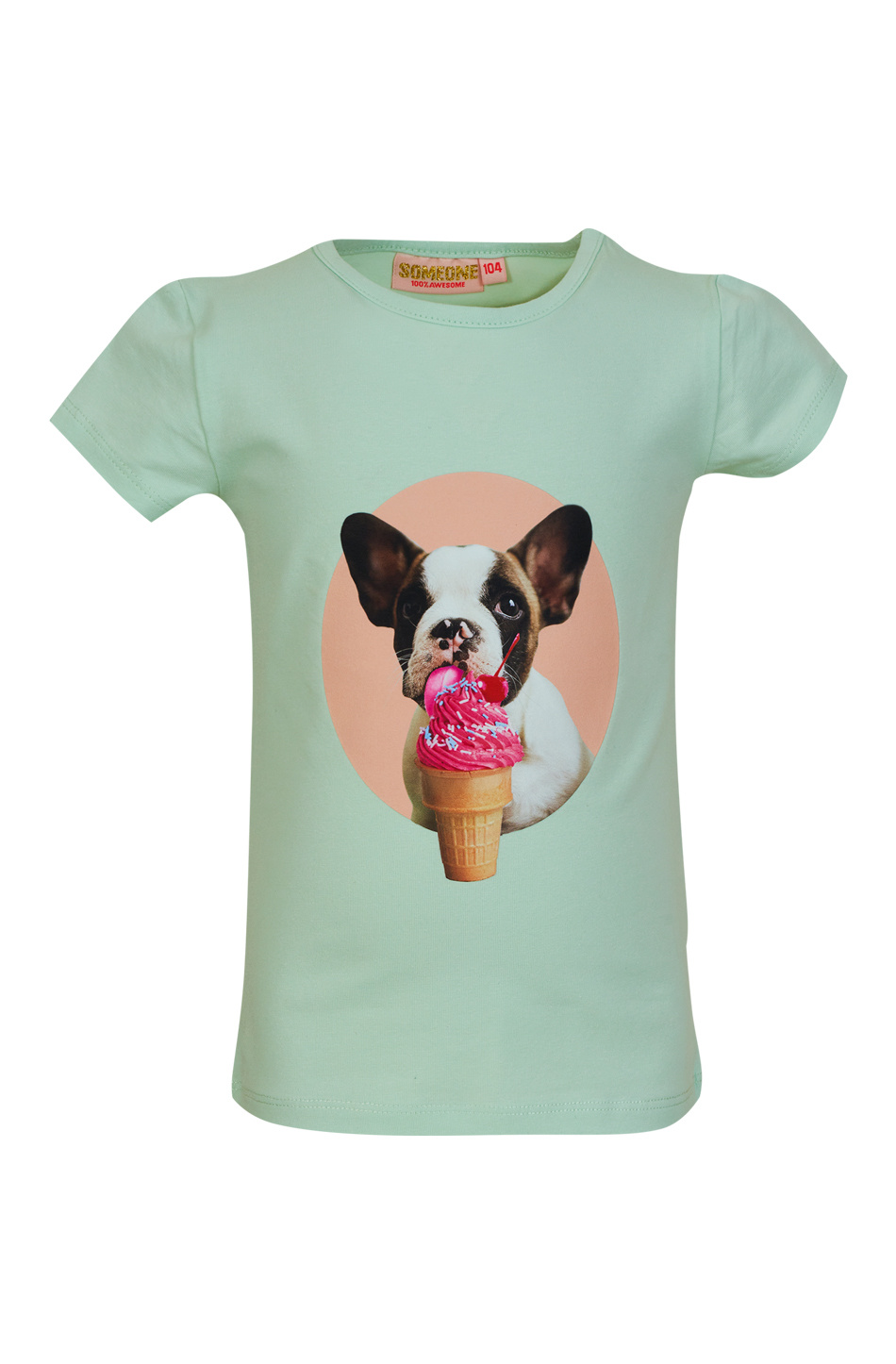 SOMEONE GUMMIE-SG-02-D Meisjes T-shirt - LIGHT MINT - Maat 104