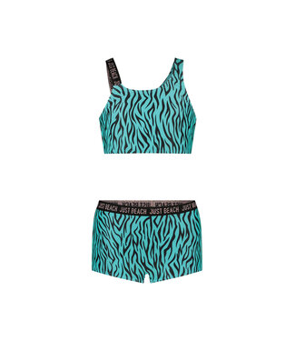 Just Beach Meisjes bikini Tanzania - Turquoise zebra