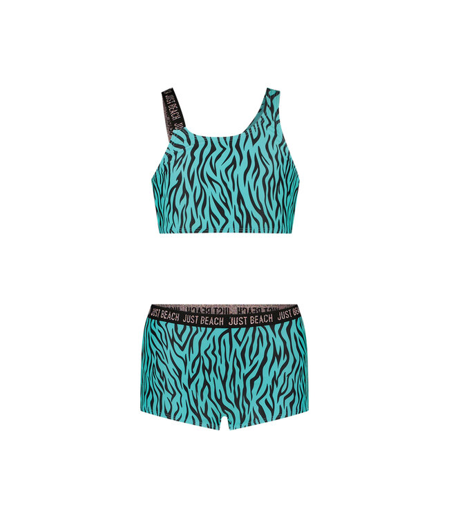 Just Beach Meisjes bikini Tanzania - Turquoise zebra