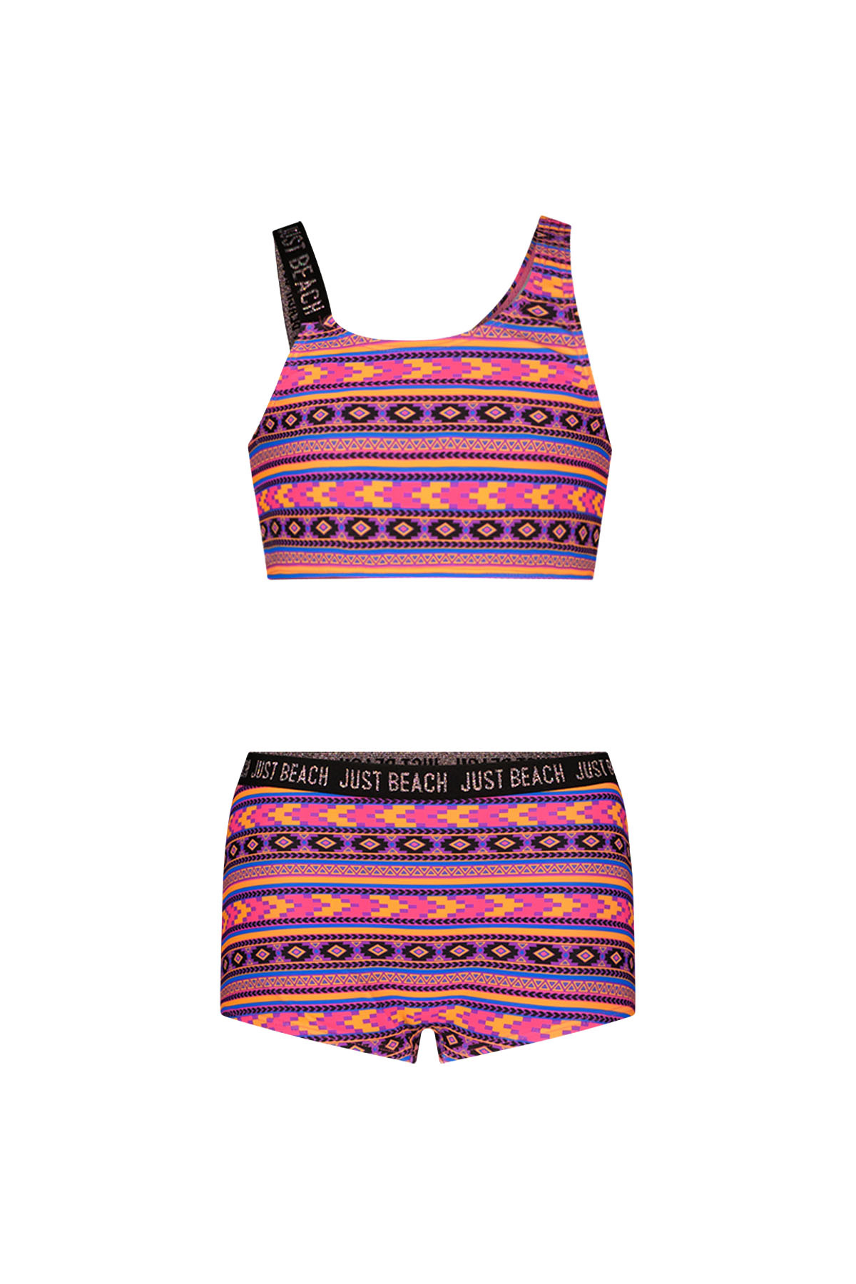 Just Beach J401-5014 Meisjes Bikini - Purple aztek - Maat 110-116