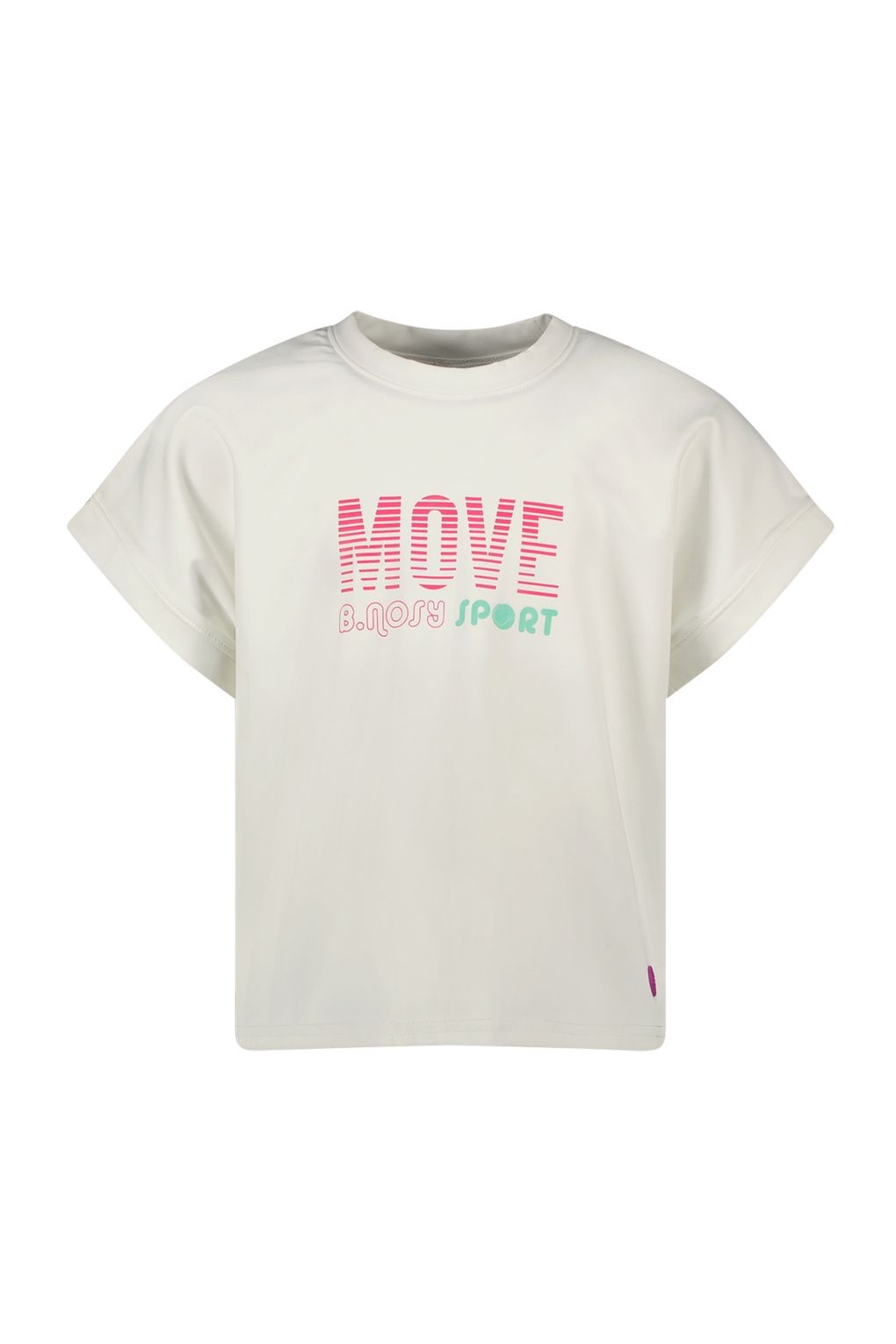 B.Nosy Meisjes t-shirt Active - Alise - Daisy wit