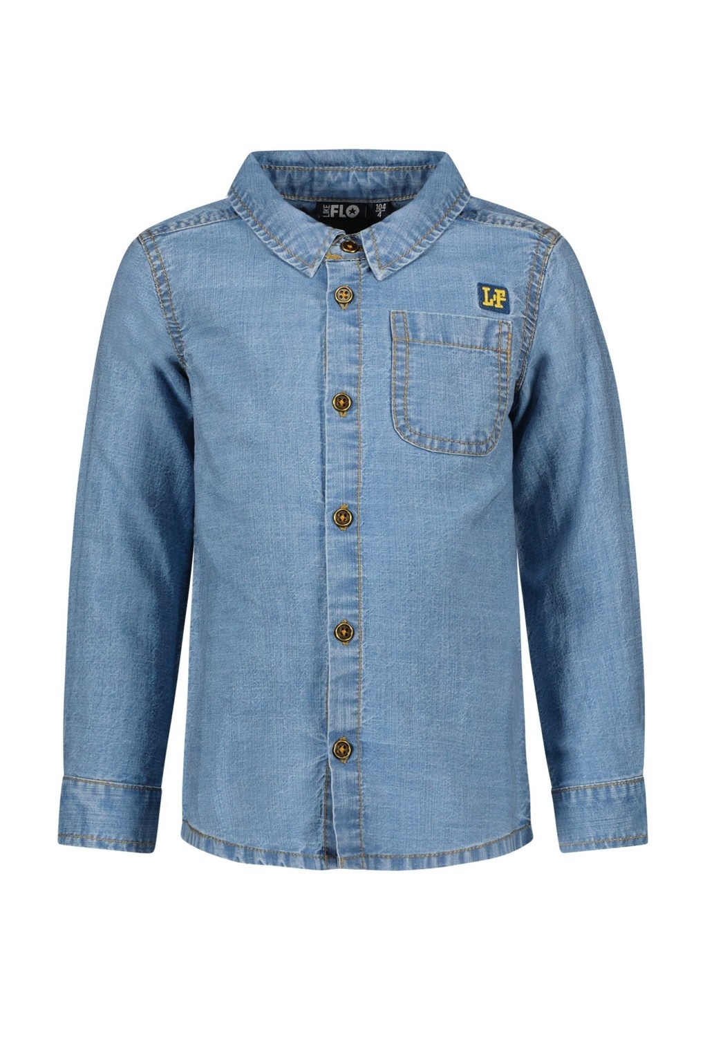 Jongens blouse - lt denim