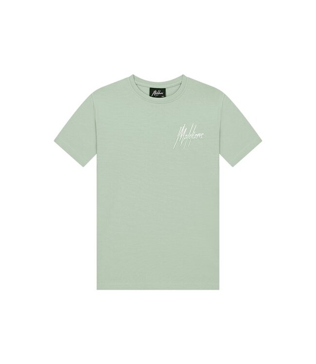 Malelions T-shirt split - Aqua grijs/mint