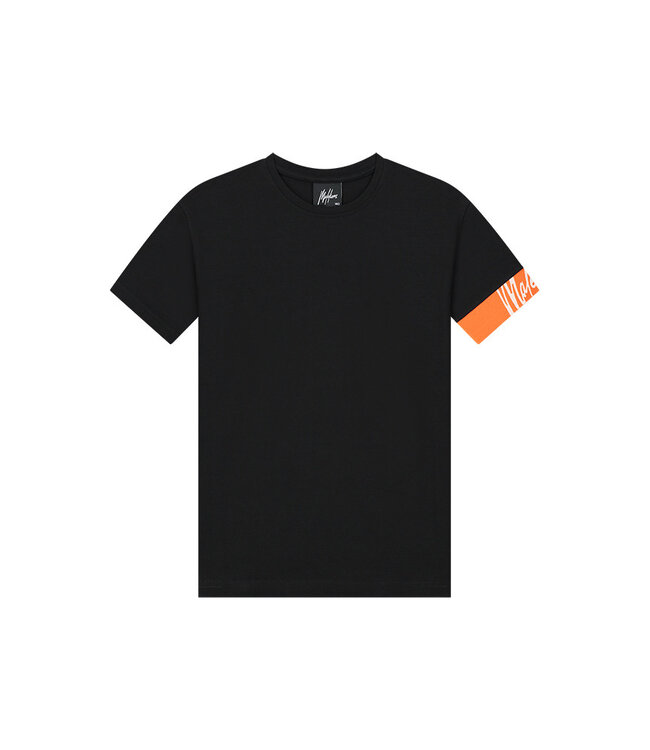 Malelions T-shirt captian 2.0 - Zwart oranje