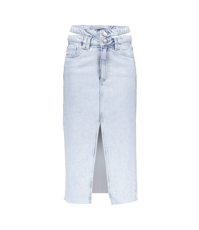 Frankie & Liberty Meisjes jeans rok - Maxi - Ijs blauw denim