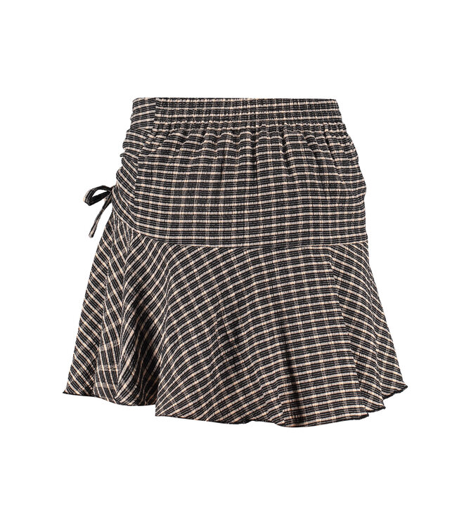 Frankie & Liberty Meisjes broek/rok - May - Fresh abrikoos / Zwart geruit