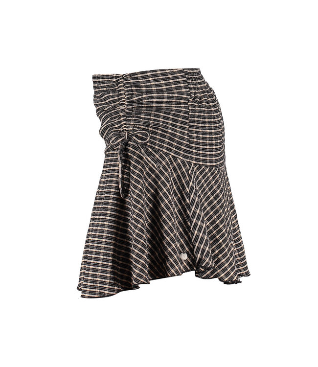 Frankie & Liberty Meisjes broek/rok - May - Fresh abrikoos / Zwart geruit