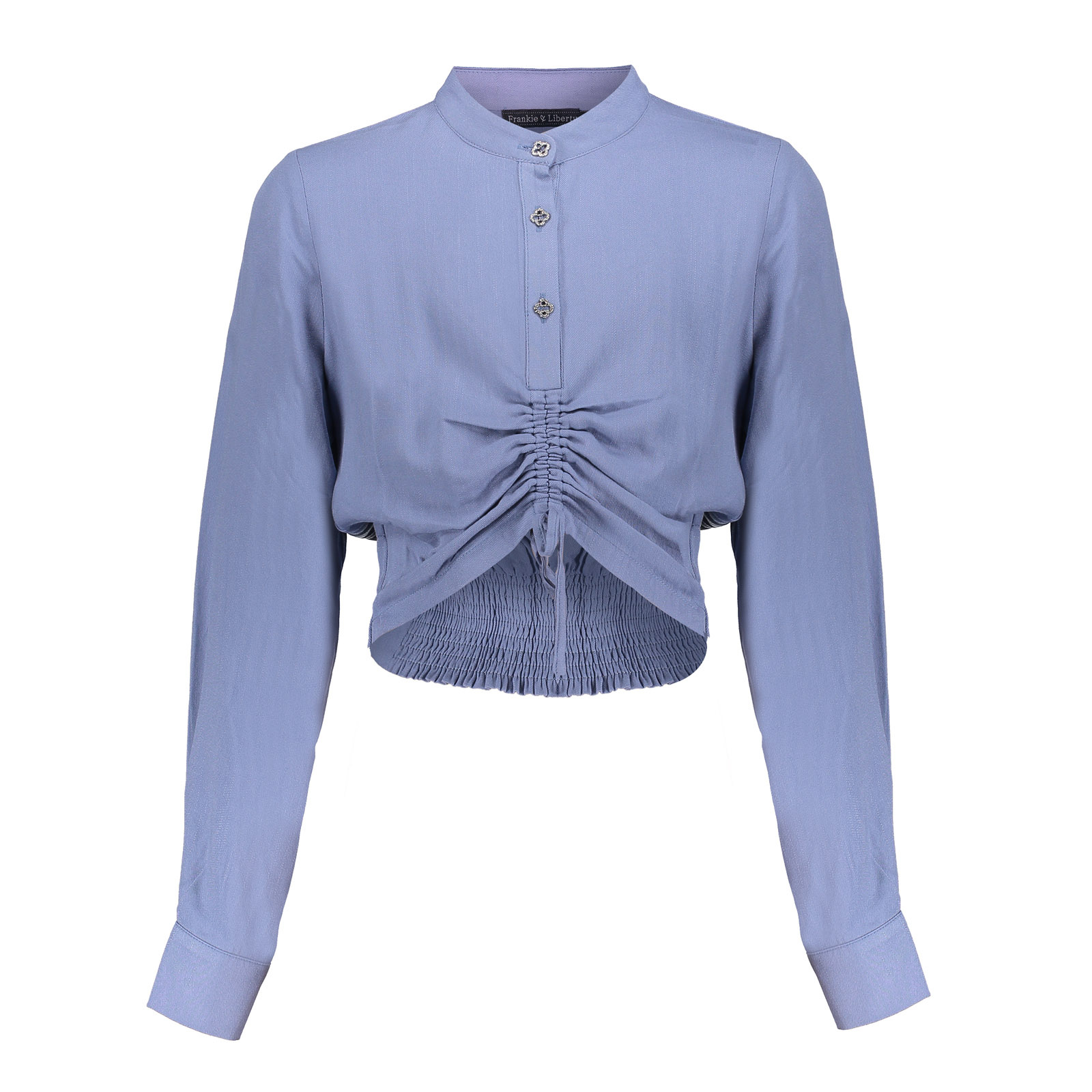 Meisjes blouse - Manouk - Dusty blauw