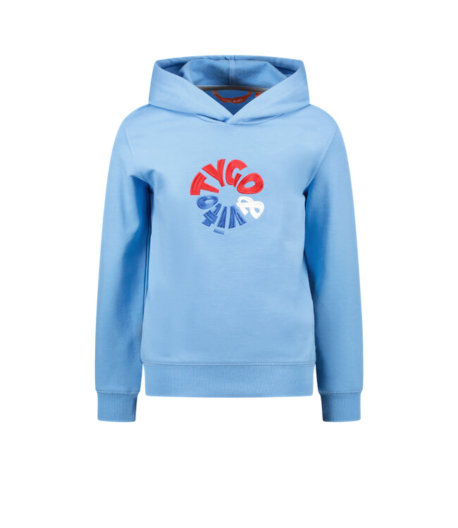 Tygo & Vito Jongens hoodie- Hamza - Helder blauw