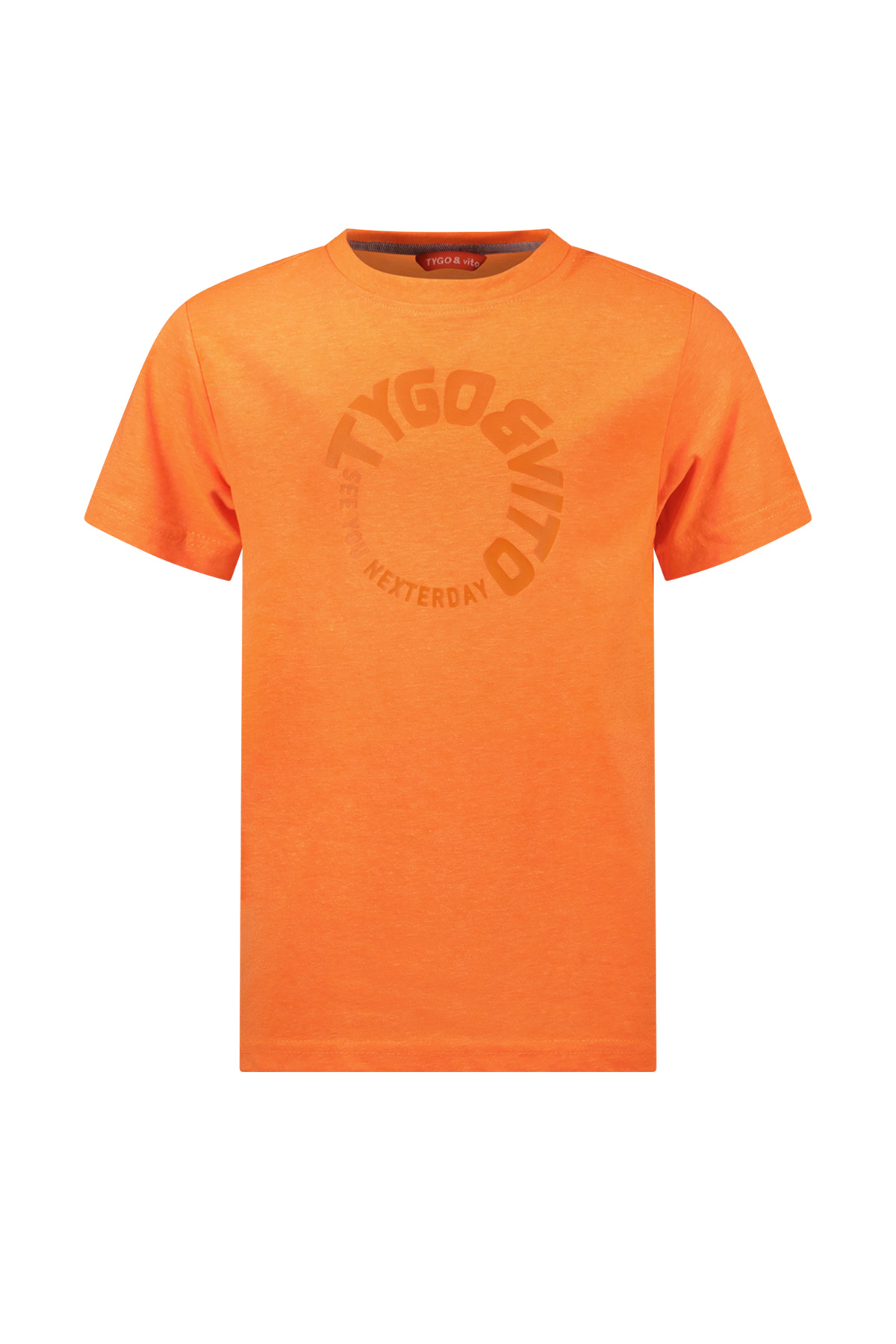 TYGO & vito X402-6426 Jongens T-shirt - Neon Orange - Maat 122-128