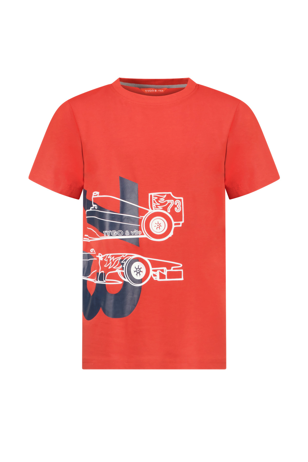 TYGO & vito X402-6427 Jongens T-shirt - Red - Maat 122-128