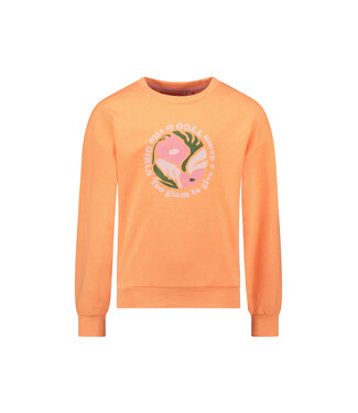 Tygo & Vito Meisjes sweater - Noe - Neon koraal