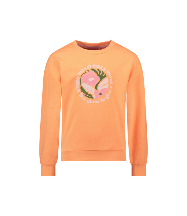 Tygo & Vito Meisjes sweater - Noe - Neon koraal