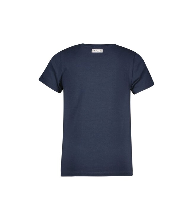 B.Nosy Meisjes t-shirt - Vivianne - Navy blauw