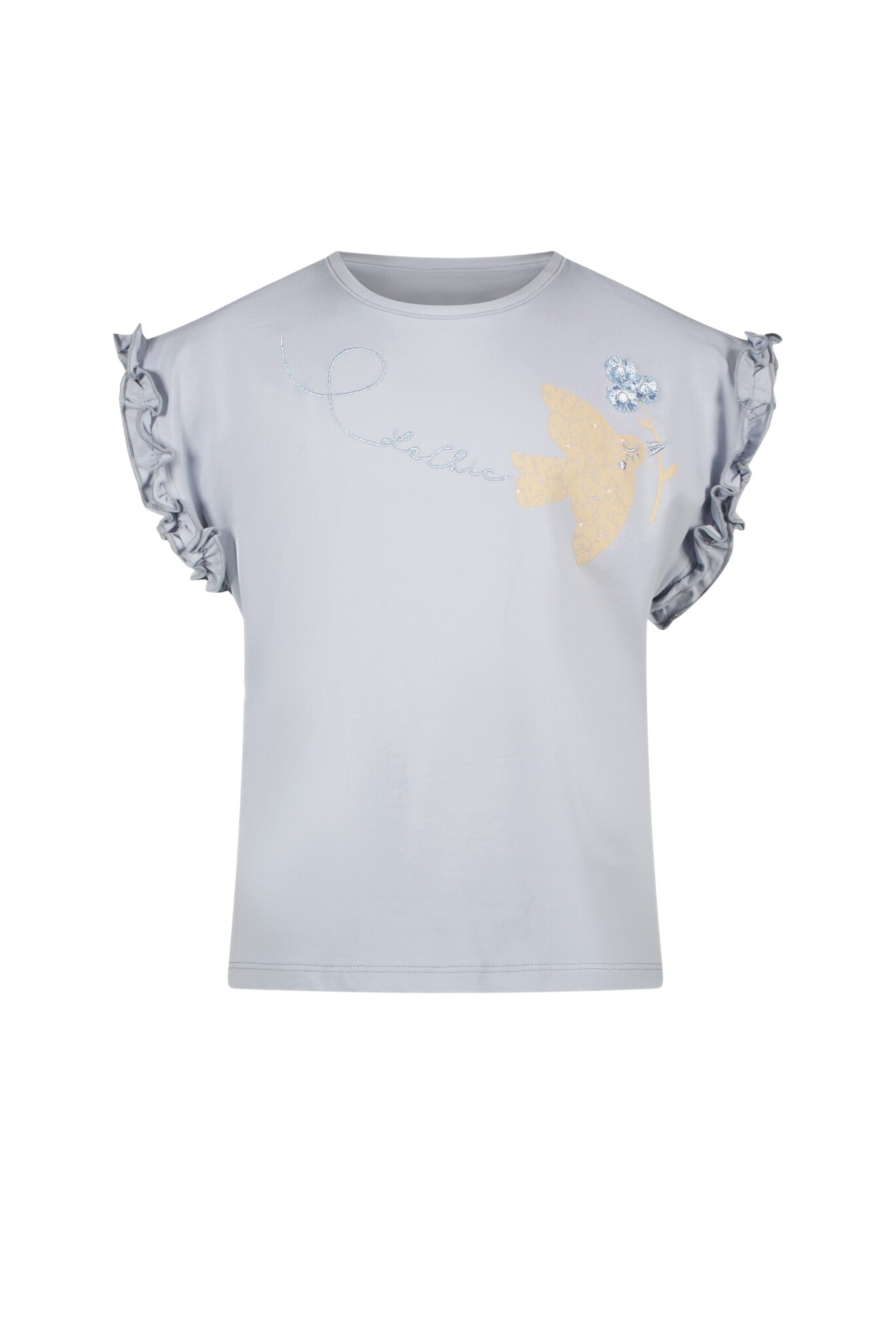 Le Chic Meisjes t-shirt artwork - Nopaly - Orchidee blauw