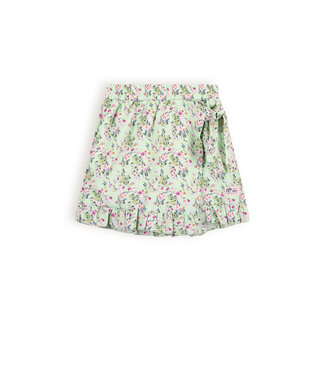 NoNo Meisjes short bloemen - Saya - Spring groen