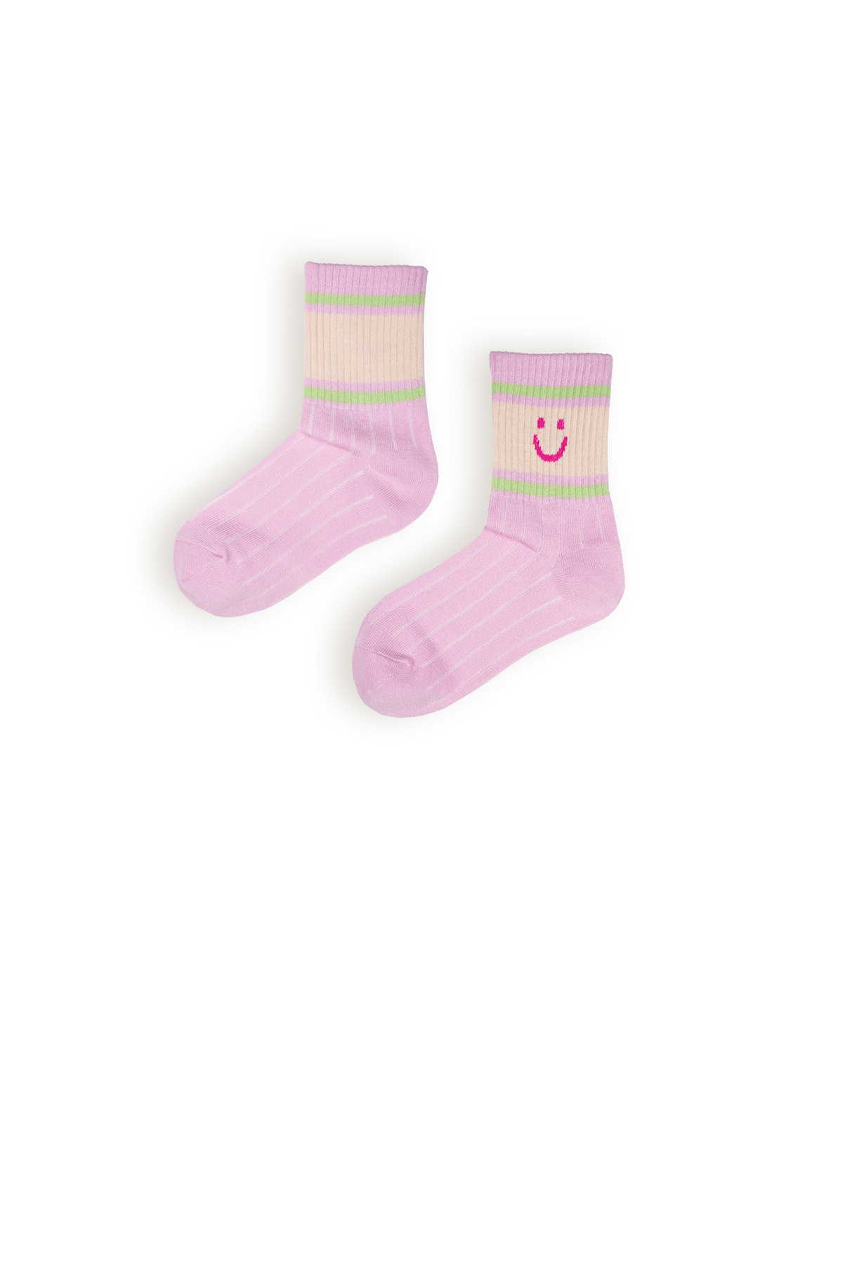 NoNo Meisjes sokken smiley - Riley - Cotton candy