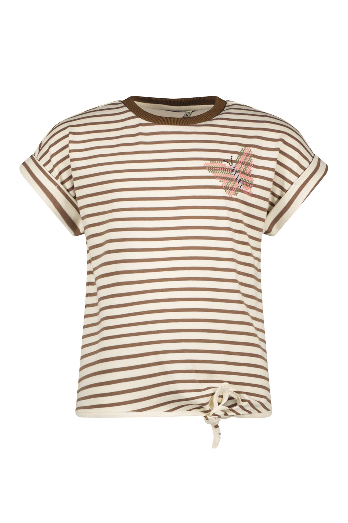 Like Flo Meisjes sweat top gestreept - Mud afbeelding