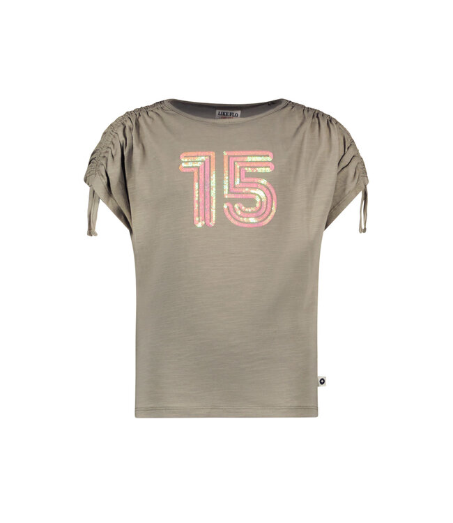 Like Flo Meisjes t-shirt slub - Army groen