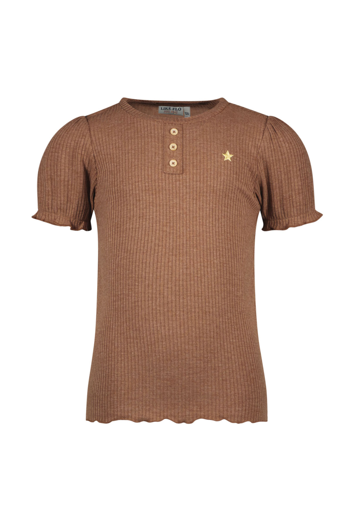 Like Flo F402-5424 Meisjes T-shirt - Toffee - Maat 134