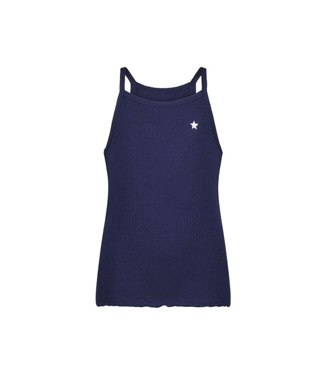 Like Flo Meisjes top rib - Navy blauw