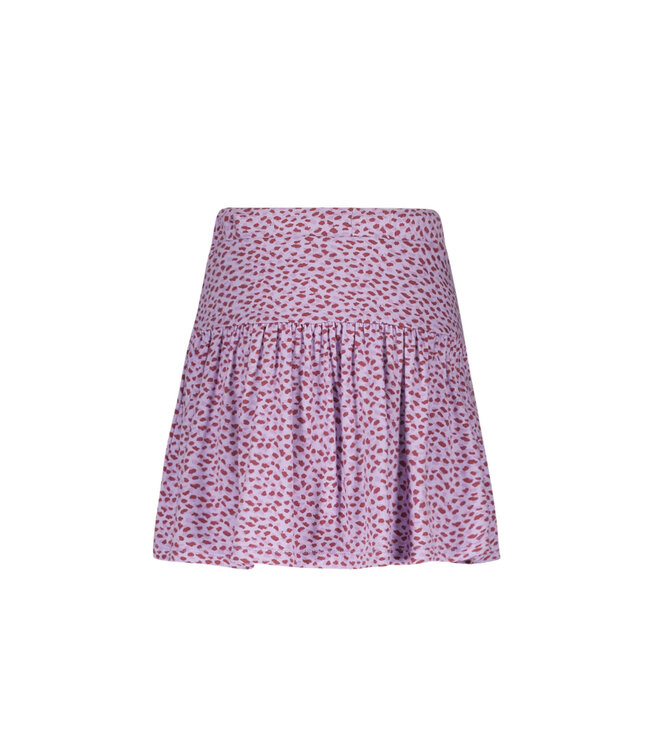 Like Flo Meisjes rok viscose crepe - Lilac stippen