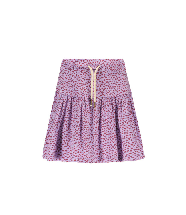 Like Flo Meisjes rok viscose crepe - Lilac stippen