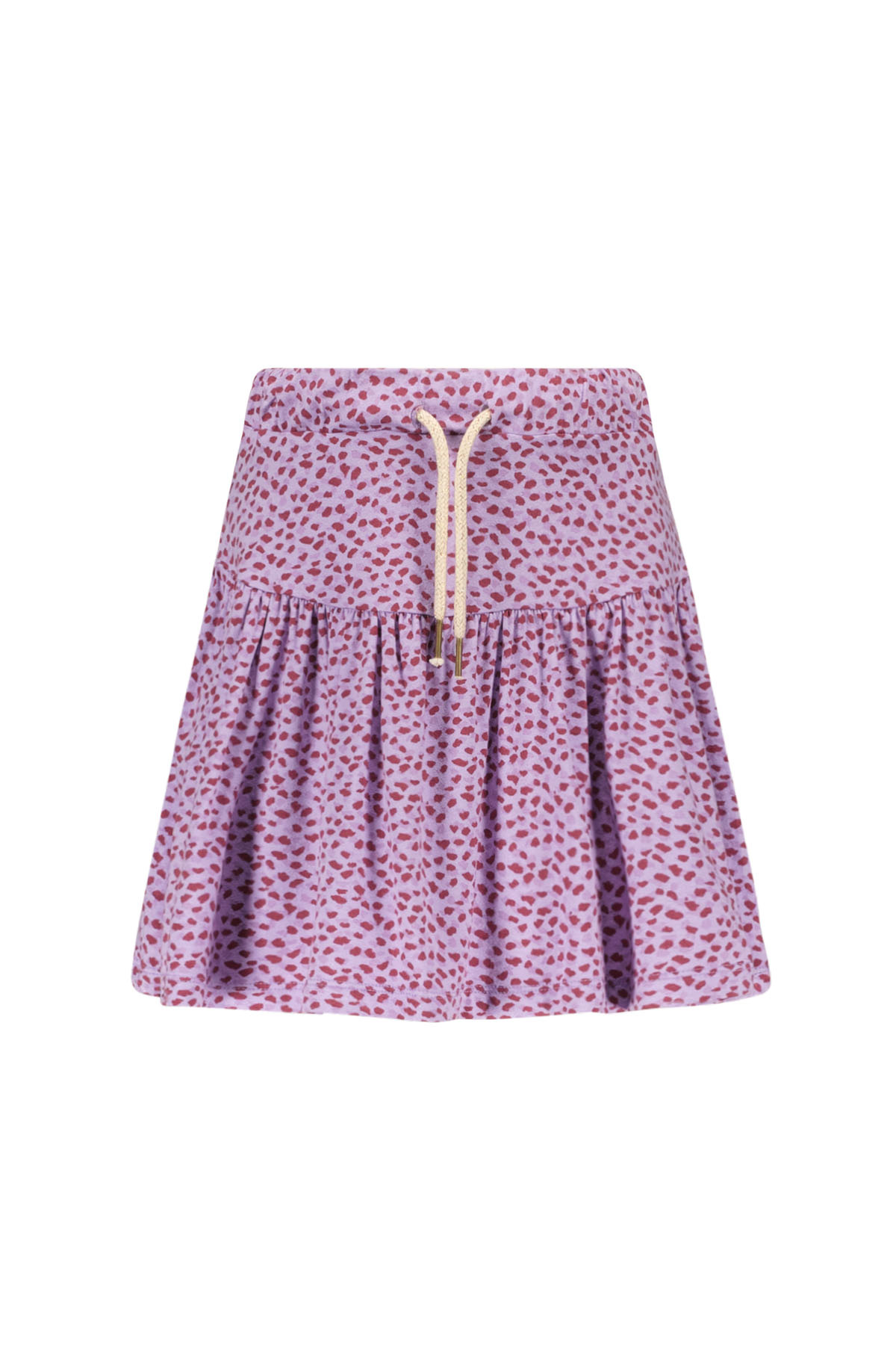 Like Flo Meisjes rok viscose crepe - Lilac stippen Like Flo Meisjes rok viscose crepe - Lilac stippen