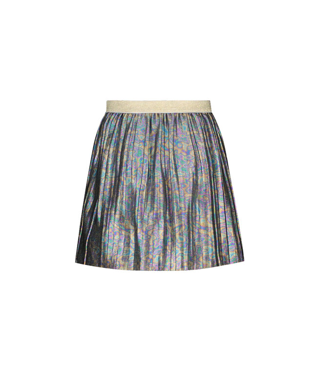 Like Flo Meisjes rok metallic plisse - Oil