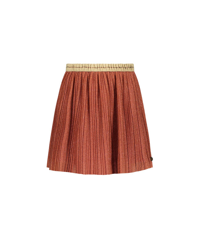 Like Flo Meisjes rok metallic plisse - Ginger