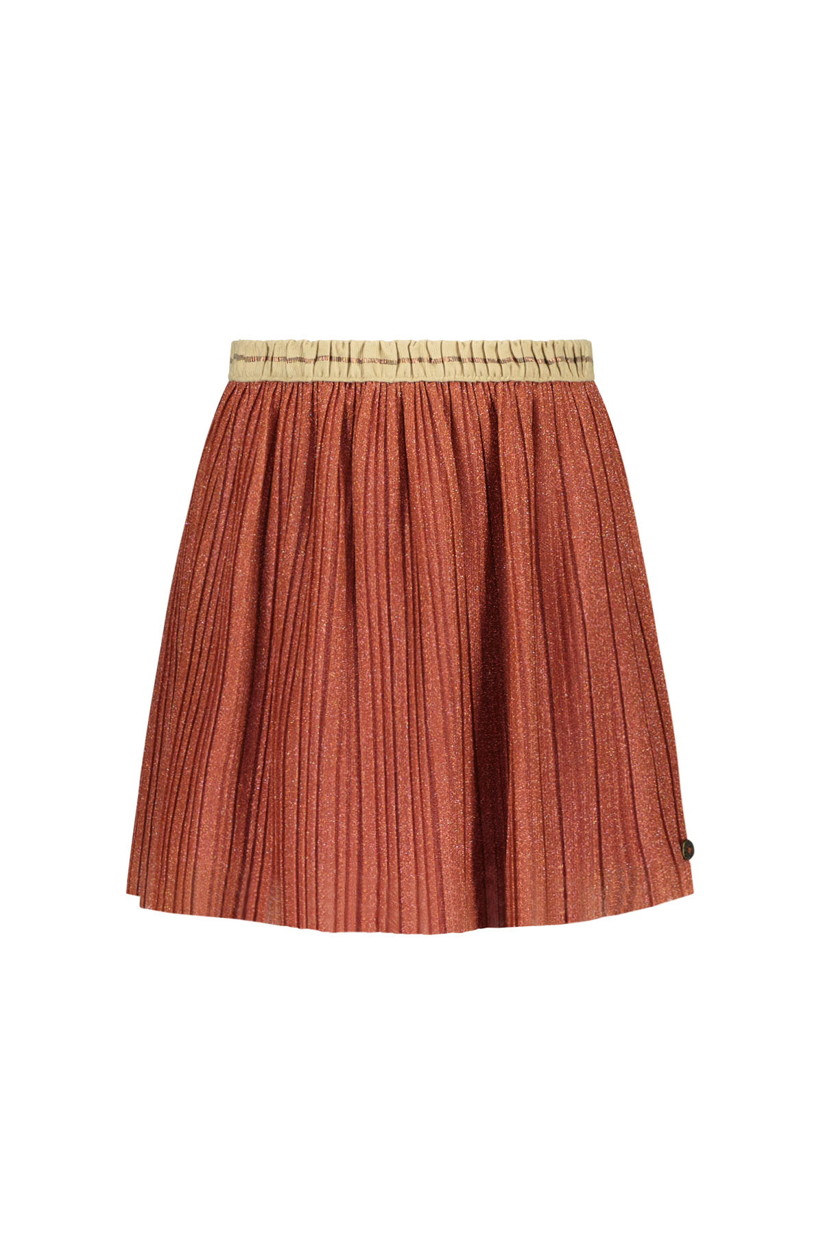 Like Flo Meisjes rok metallic plisse - Ginger afbeelding