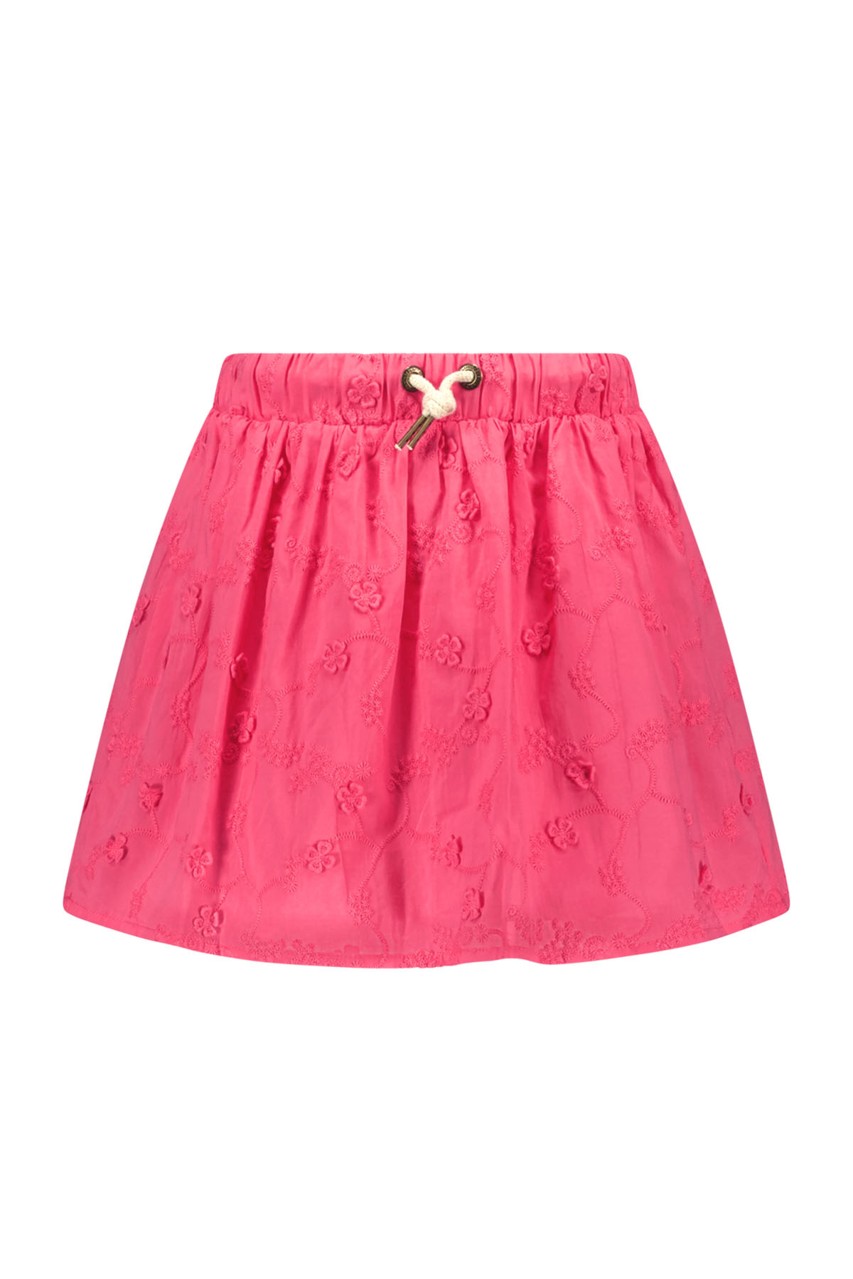 Meisjes rok bloemen embroidery - Roze