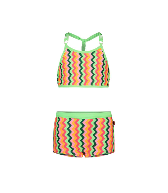 Just Beach Meisjes bikini - Multi colour zigzag