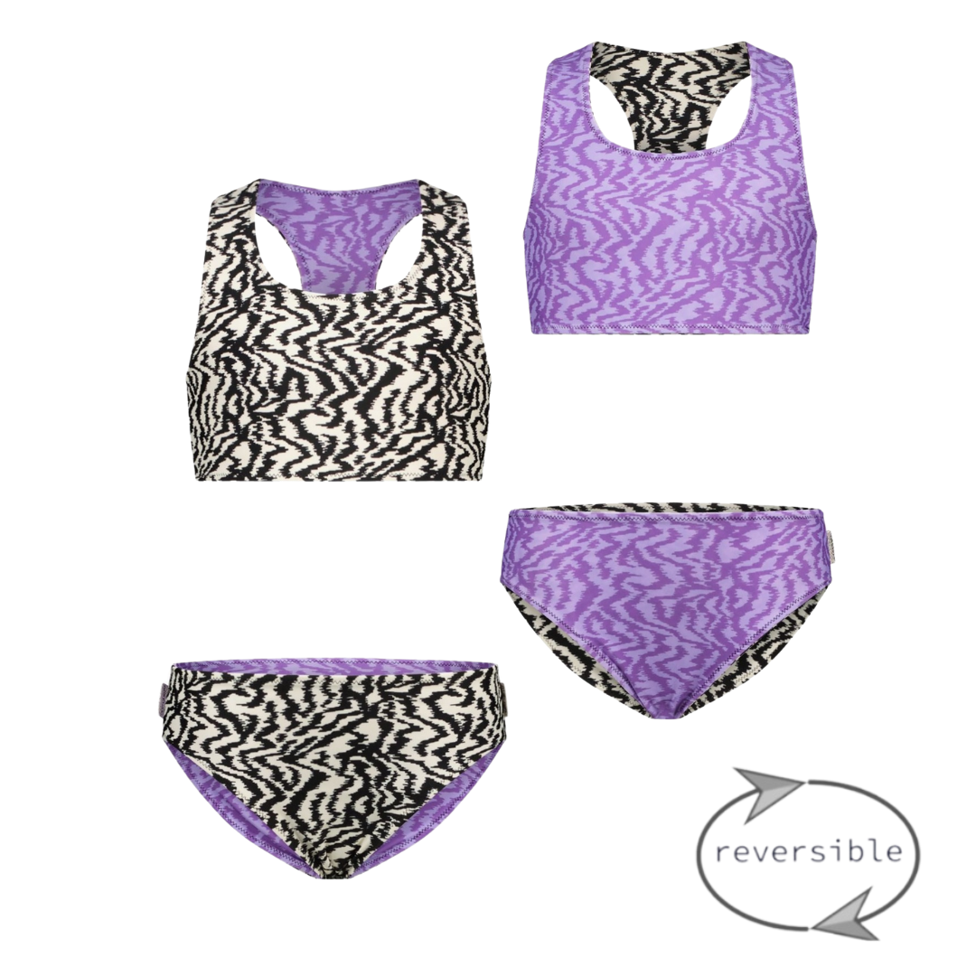 B.Nosy Meisjes reversibel bikini - Zebra Banana B.Nosy Meisjes reversibel bikini - Zebra Banana