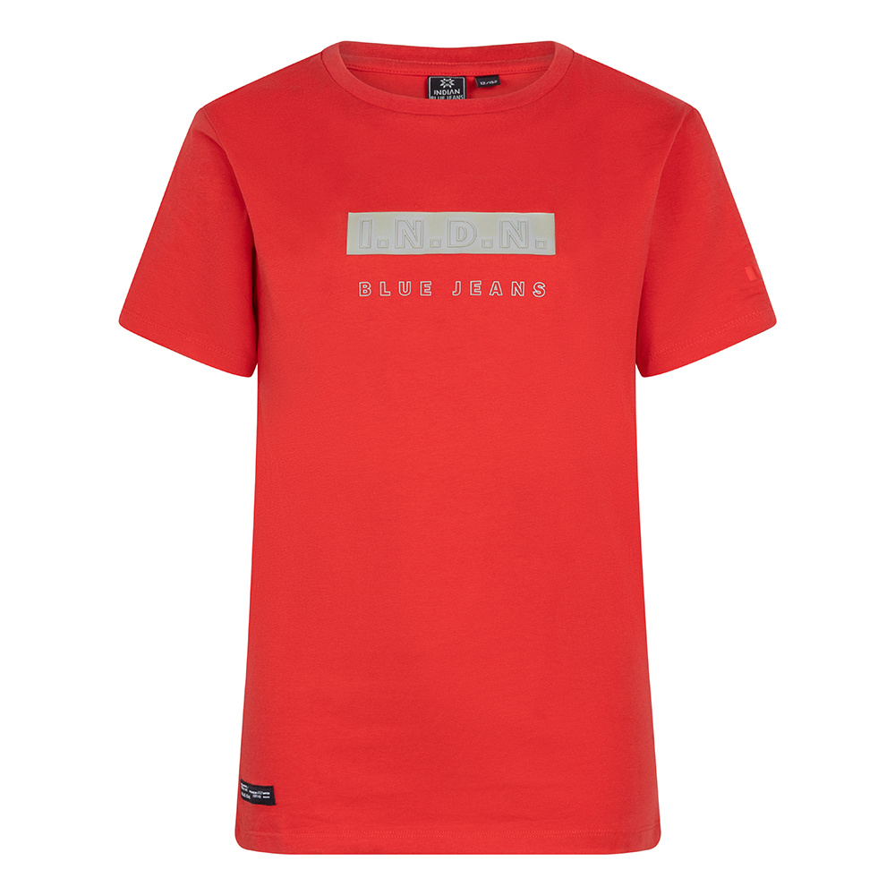 Indian Blue Jeans Jongens t-shirt INDN - Koraal rood Indian Blue Jeans Jongens t-shirt INDN - Koraal rood
