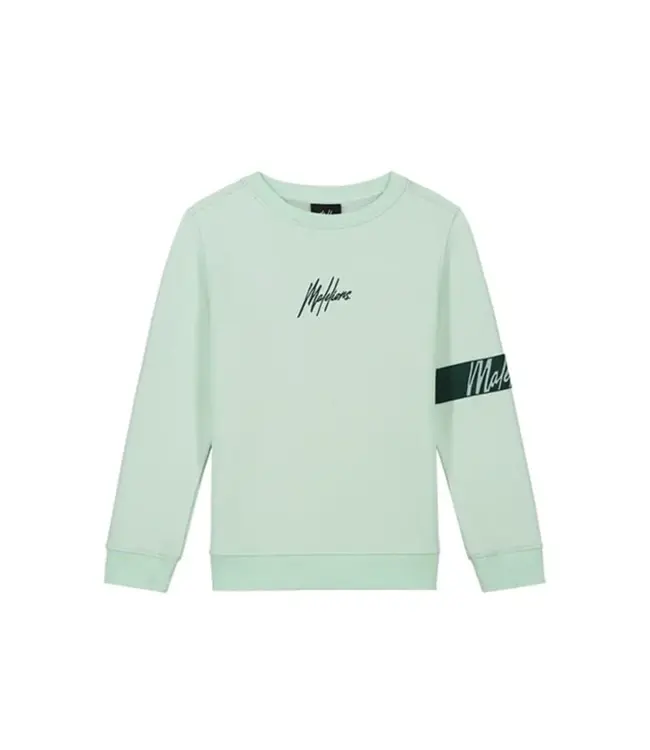 Malelions Sweater captain 2.0 - Mint / Donker groen