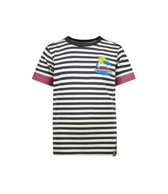 B.Nosy Jongens t-shirt - Floris - Fierce streep