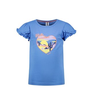 B.Nosy Meisjes t-shirt - Philou - Soft blauw