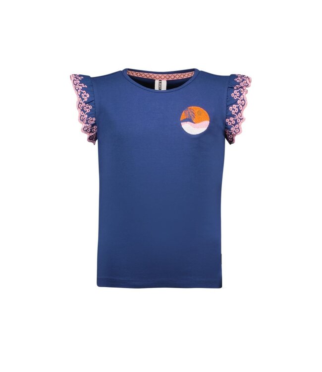 B.Nosy Meisjes t-shirt - Sylvie - Lake blauw