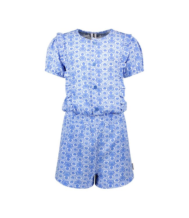 B.Nosy Meisjes jumpsuit - Puck - Poetic hart AOP