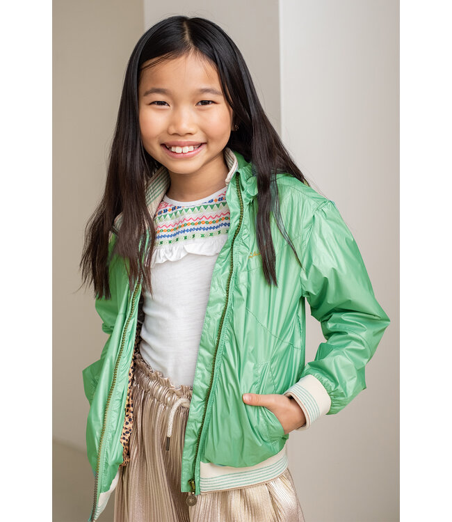 Like Flo Meisjes zomerjas met capuchon - Groen