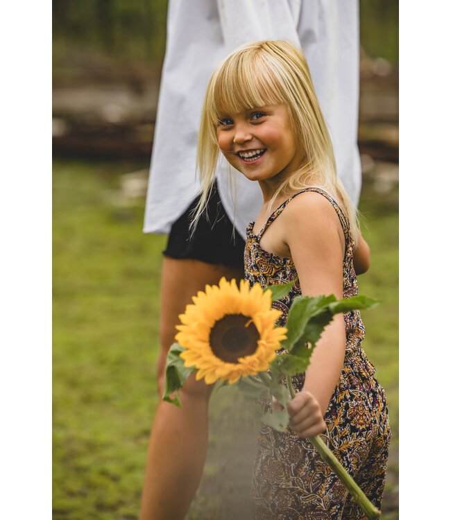 LOOXS Little Meisjes top crinkle - Blokprint bloemen