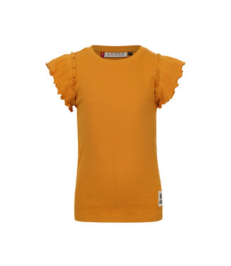 LOOXS Little Meisjes t-shirt rib - Warm geel