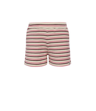 LOOXS Little Meisjes short gebreid - Zomer roze gestreept