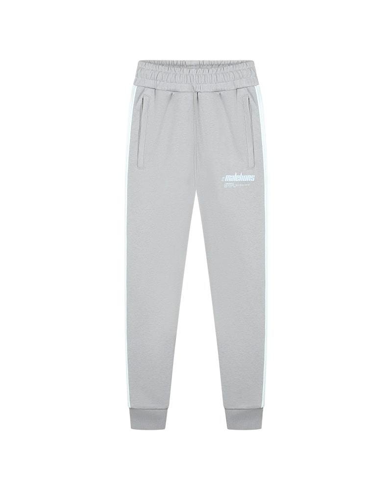 Malelions Sweat broek worldwide - Aqua grijs/mint Malelions Sweat broek worldwide - Aqua grijs/mint